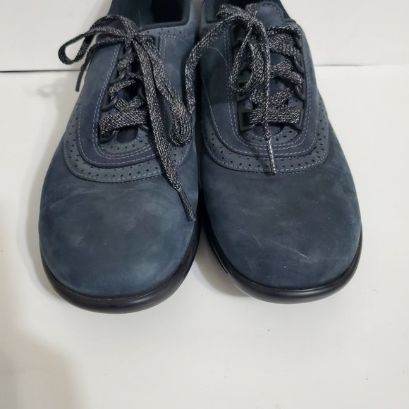 SAS Walk Easy Walking Shoe 9.5 Slim blue lace up - Picture 2 of 10